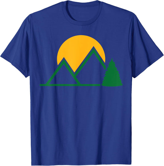 Mountains with sun T-Shirt - T-Shirt | Royal