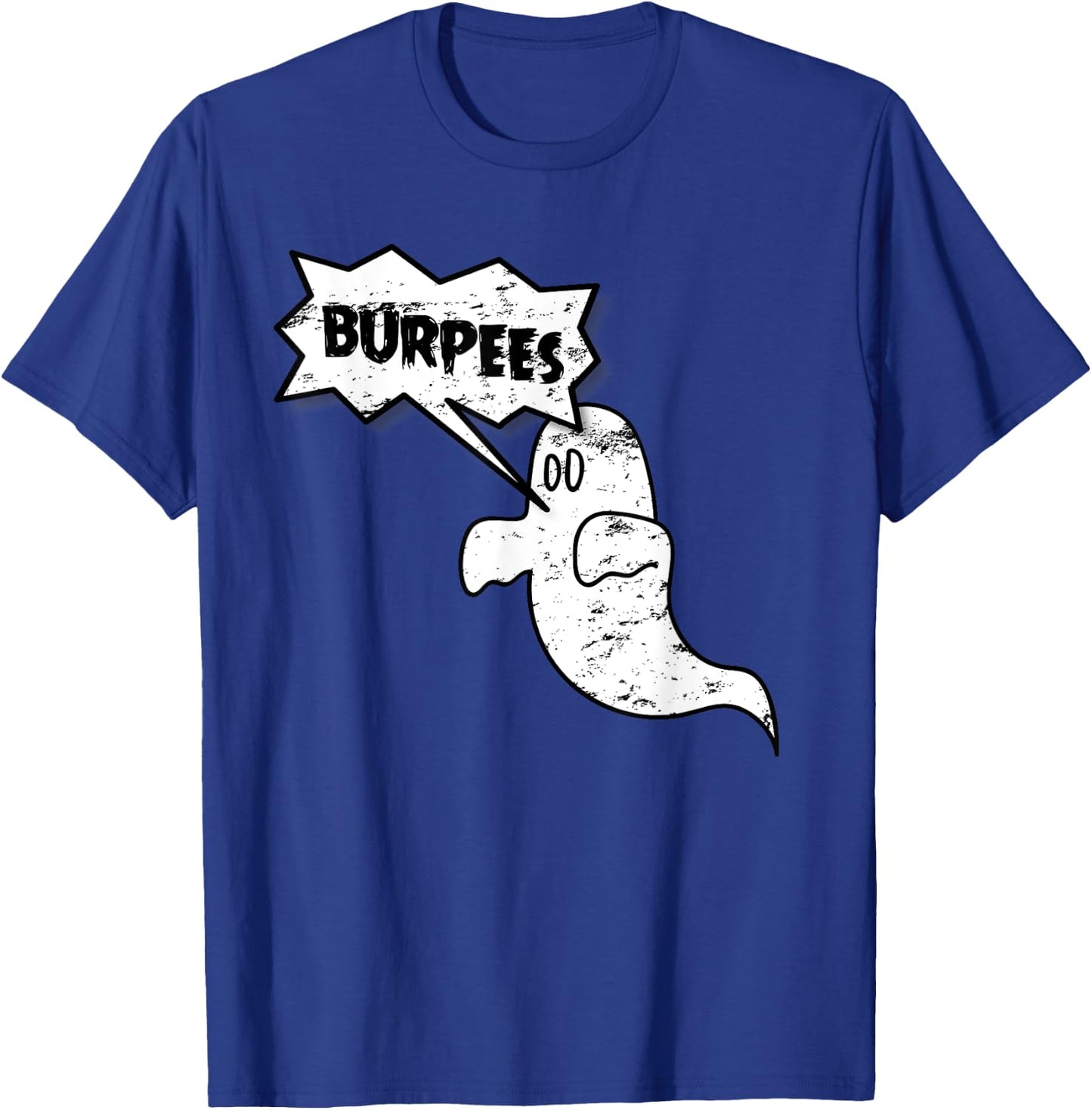Burpee Ghost | Halloween Athlete T-Shirt - T-Shirt | Royal