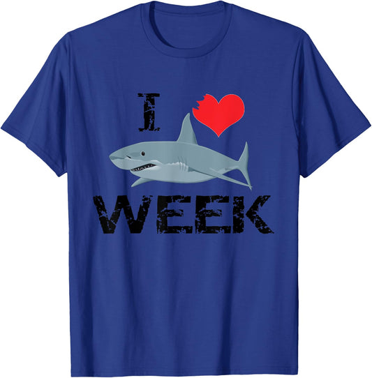 I Love Sharks , Shark Fan Gift T-Shirt - T-Shirt | Royal