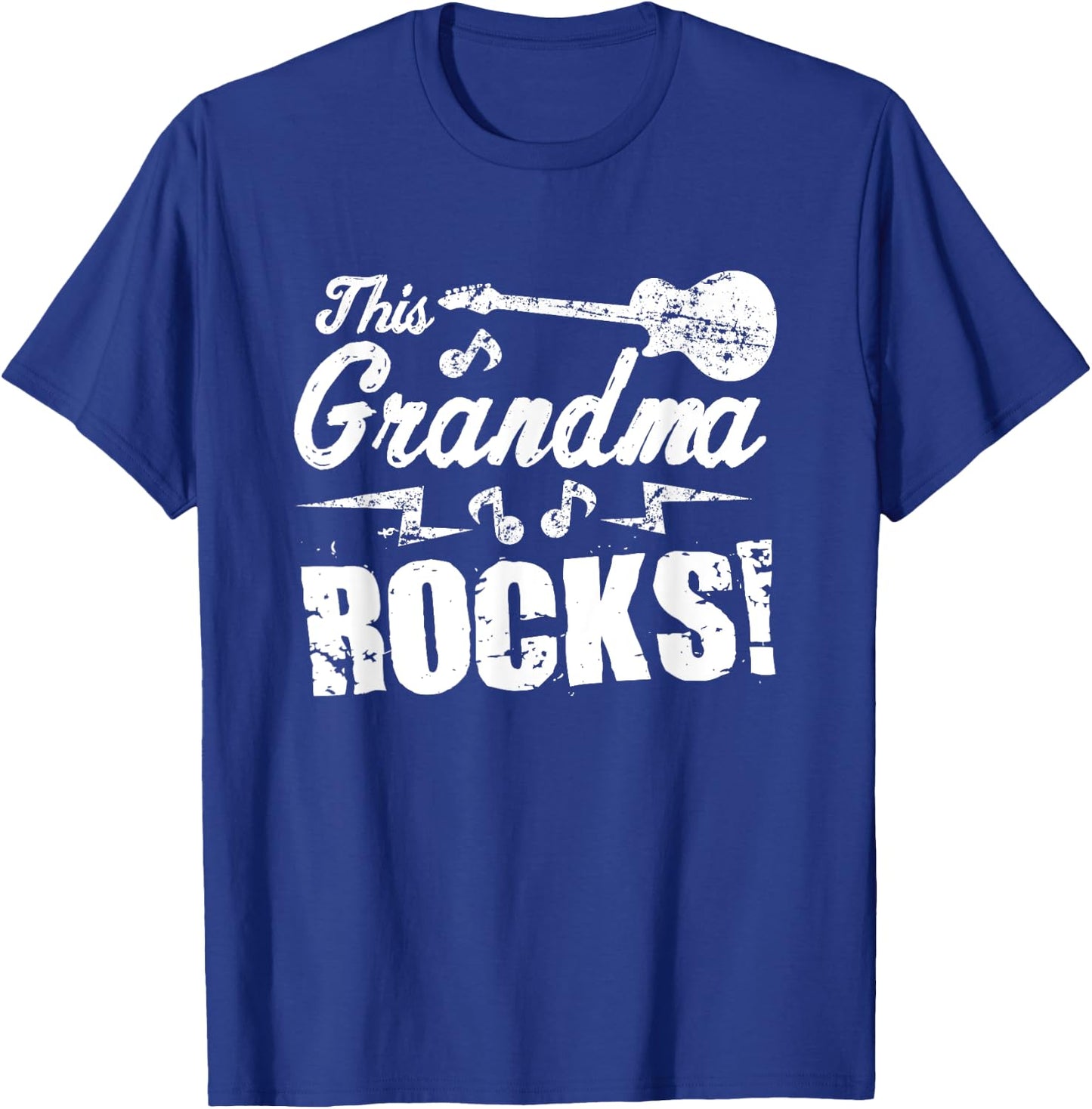 This Grandma Rocks T Shirt - Guitar Rock n Roll Funny T-Shirt - T-Shirt | Royal