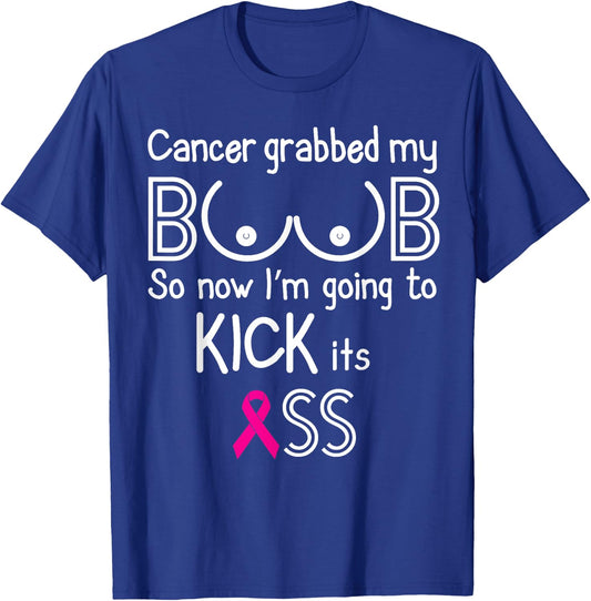Funny Breast Cancer Awareness Shirt Fighter Survivor Shirt T-Shirt - T-Shirt | Royal