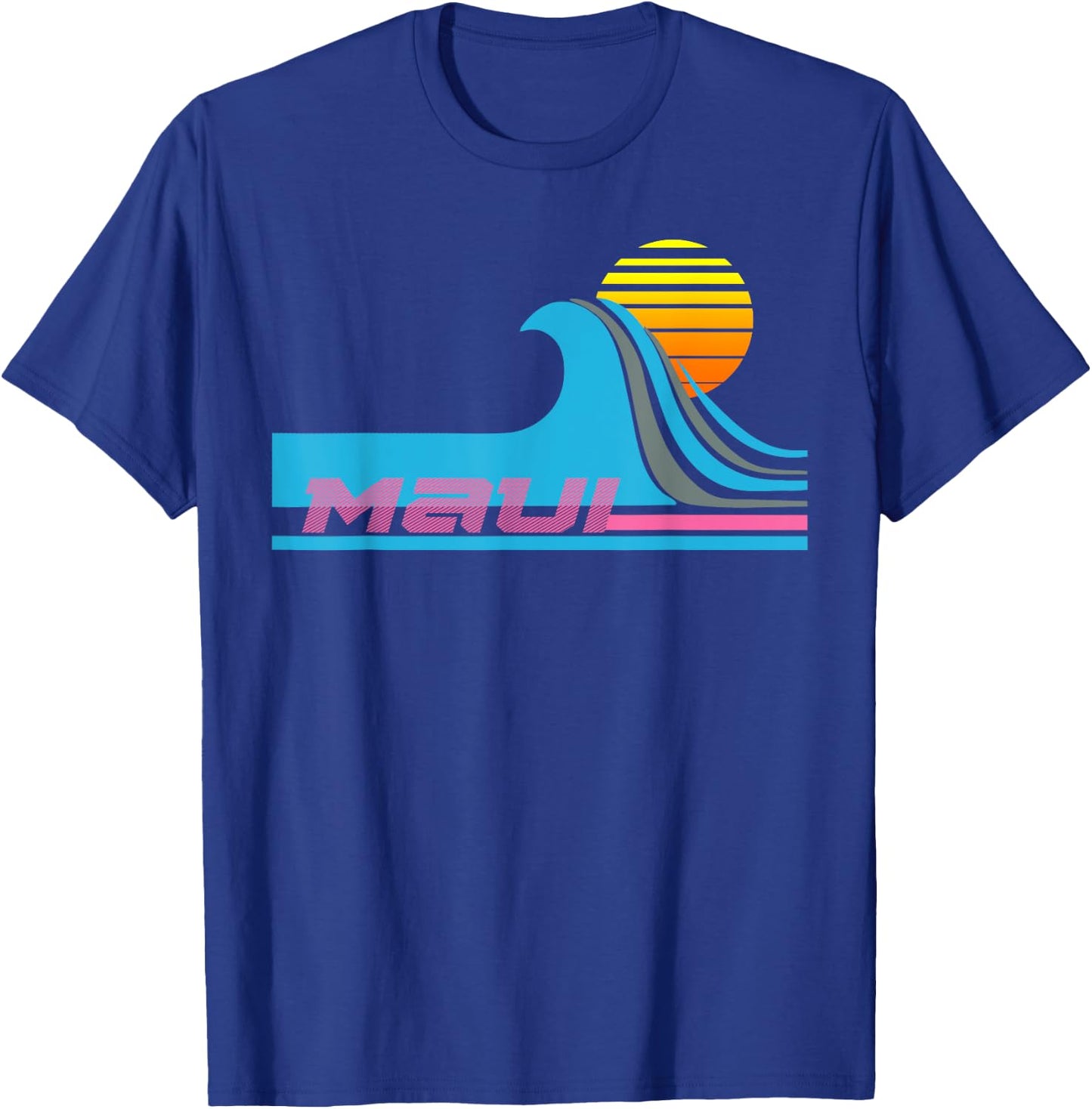 Maui T Shirt Retro 80s Style Surf T-Shirt - T-Shirt | Royal