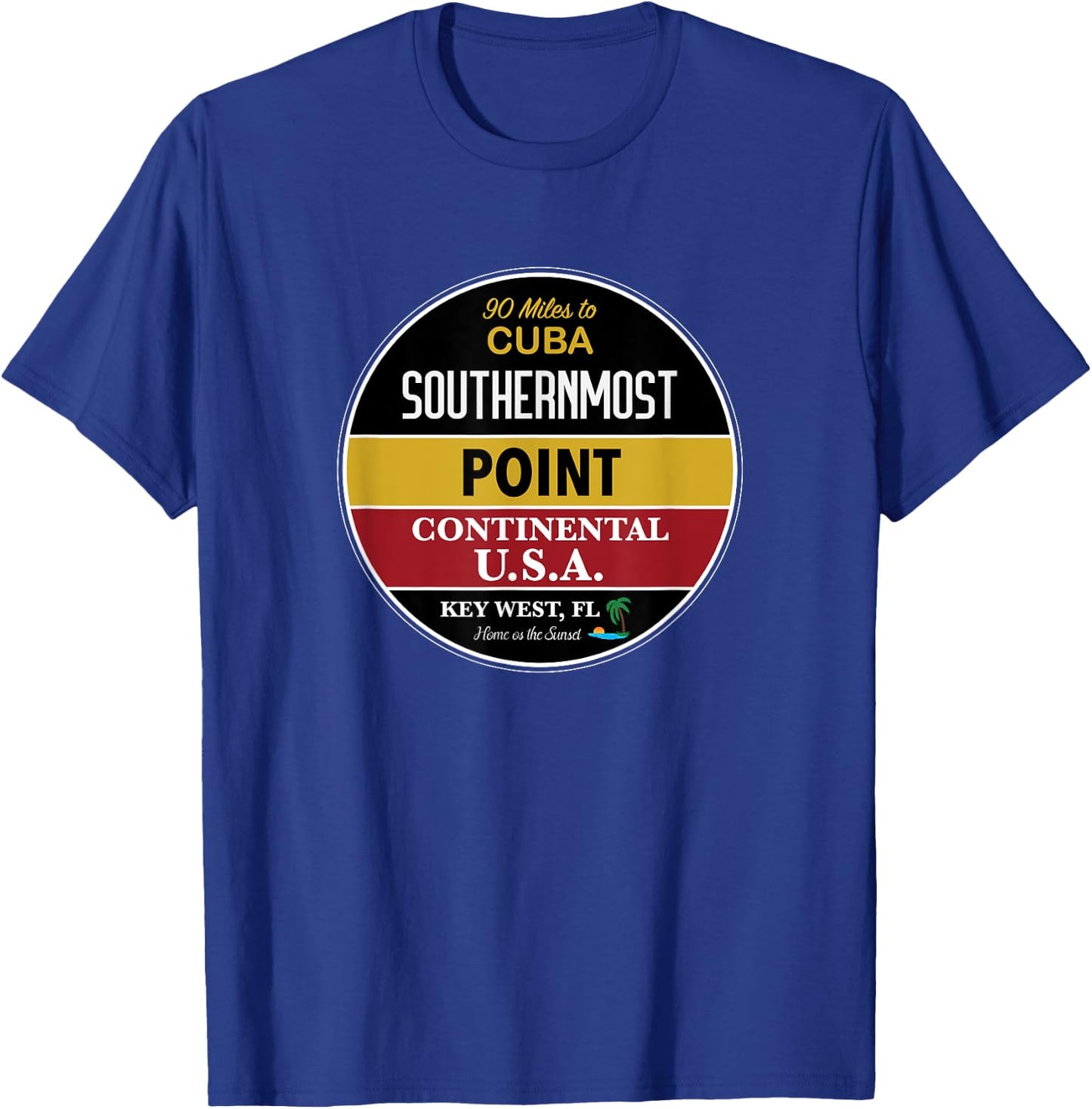 Key West Outfitters Key West Buoy - Men's Black Short Sleeve Classic Fit - Small - Gym Exercise - Cotton Polyester - Imported T-Shirt - T-Shirt | Royal