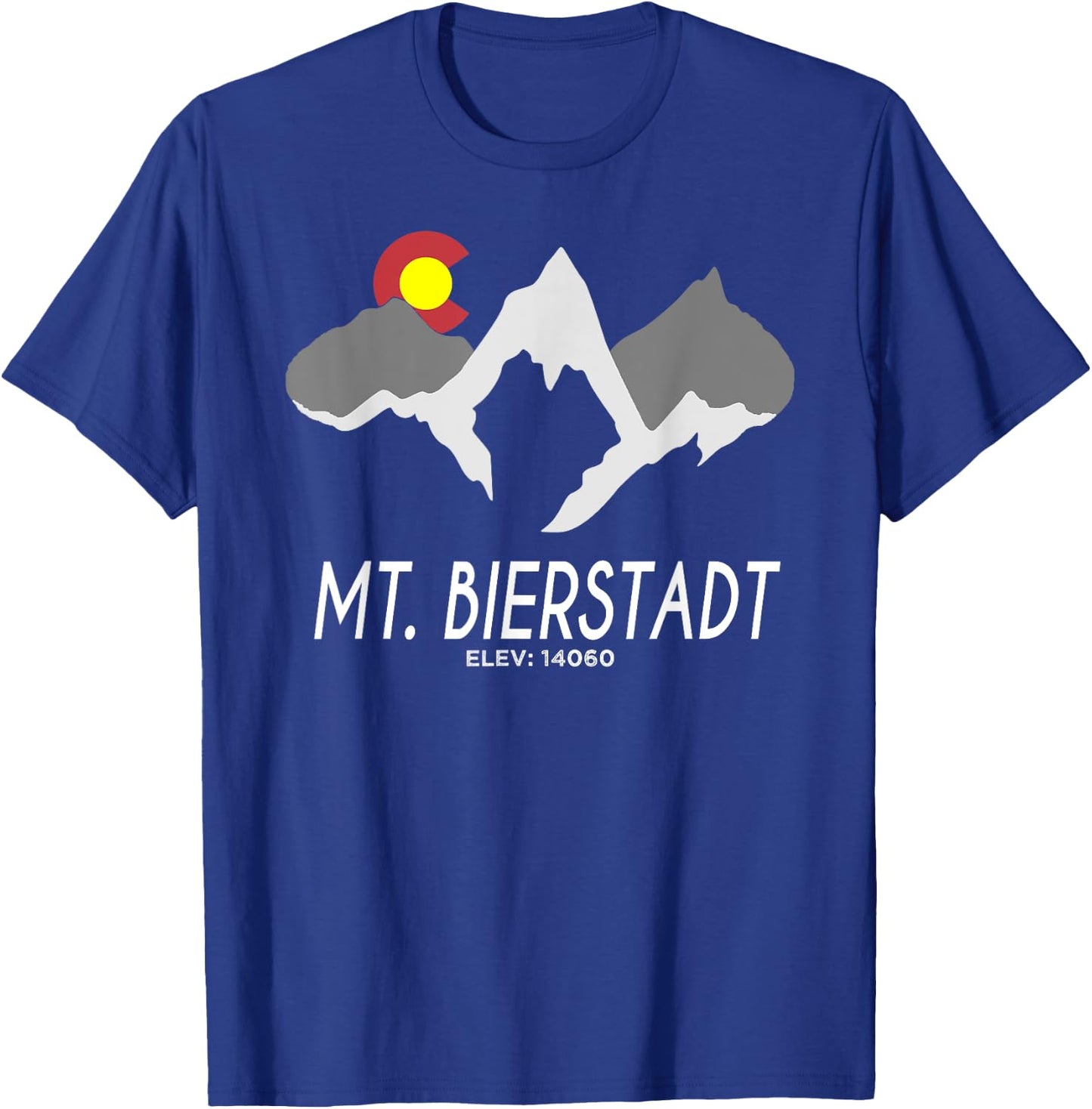 Mt Bierstadt Hiking Colorado Mountain Men Women T Shirt Gift T-Shirt - T-Shirt | Royal