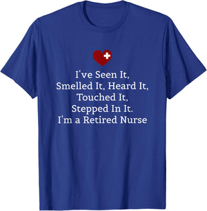 Funny Nurse Retirement Shirt, Retired Nurse T Shirt Gifts T-Shirt - T-Shirt | Royal