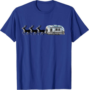 A super fun vintage airstream trailer Christmas . T-Shirt - T-Shirt | Royal