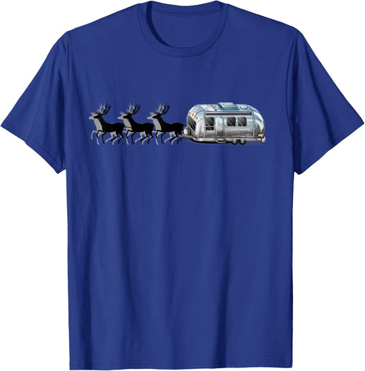 A super fun vintage airstream trailer Christmas . T-Shirt - T-Shirt | Royal
