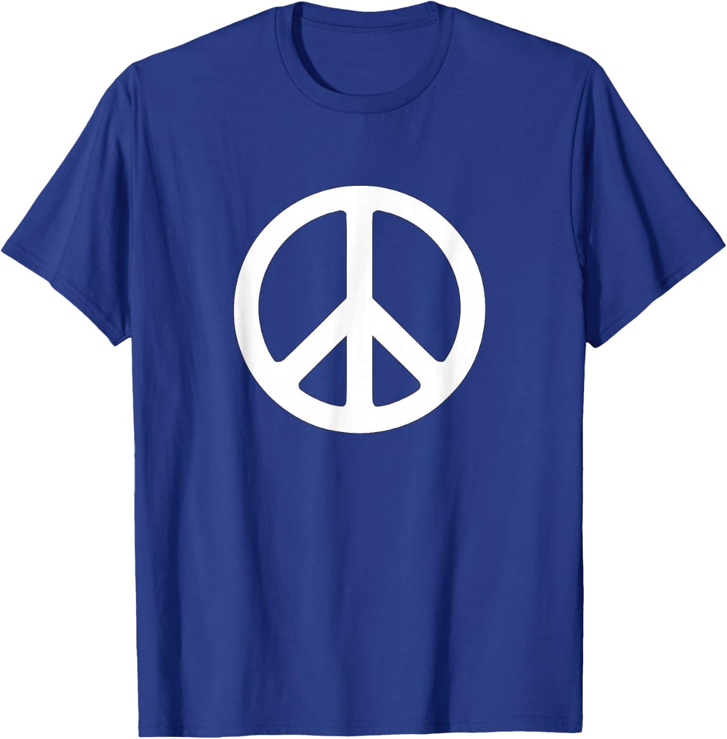 White Peace Sign T-Shirt - T-Shirt | Royal
