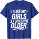 I Like My Girls A Little Bit Older Funny Vintage T-Shirt - T-Shirt | Royal