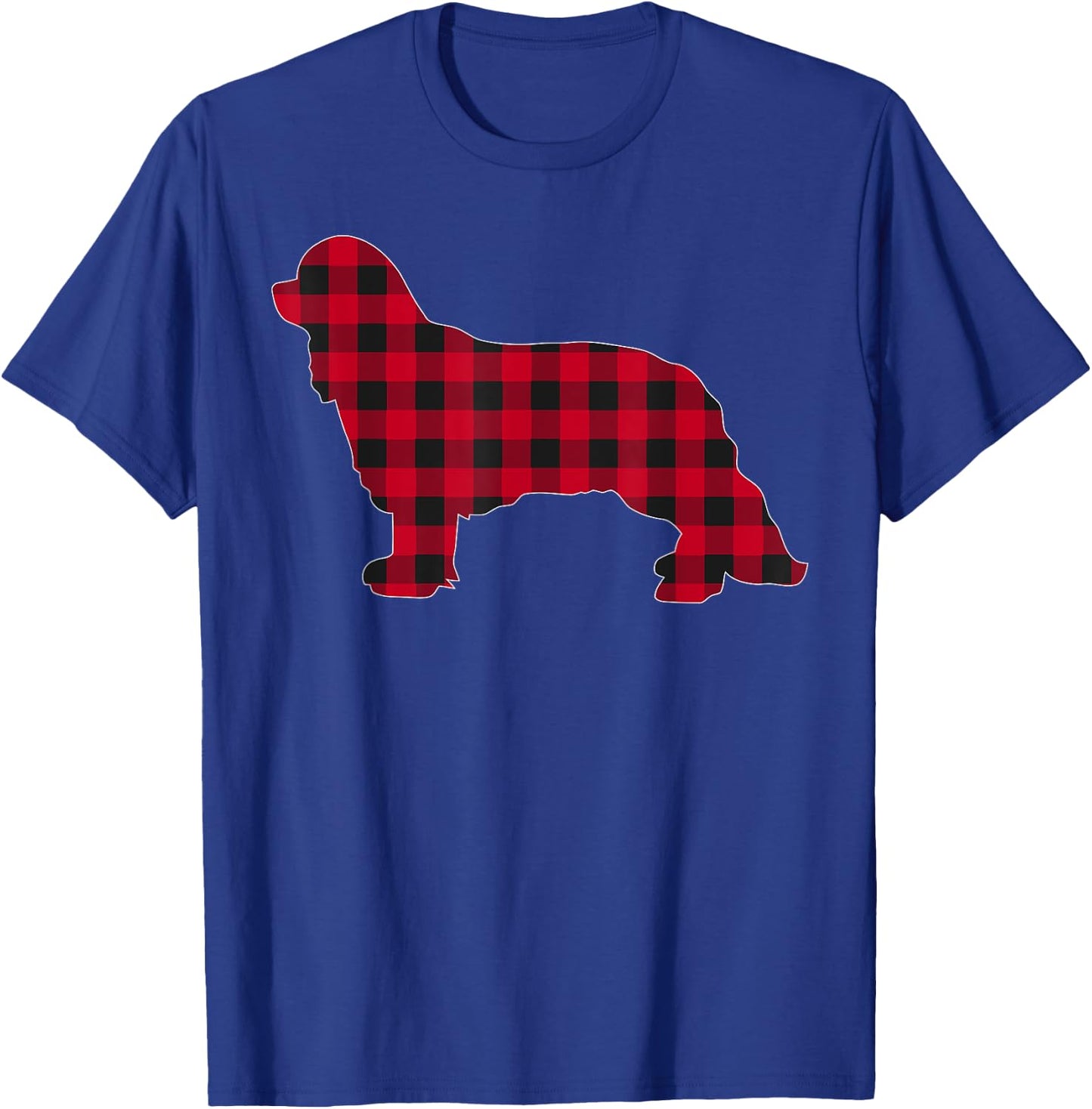 Red Plaid Cavalier King Charles Spaniels Christmas Pajama T-Shirt - T-Shirt | Royal