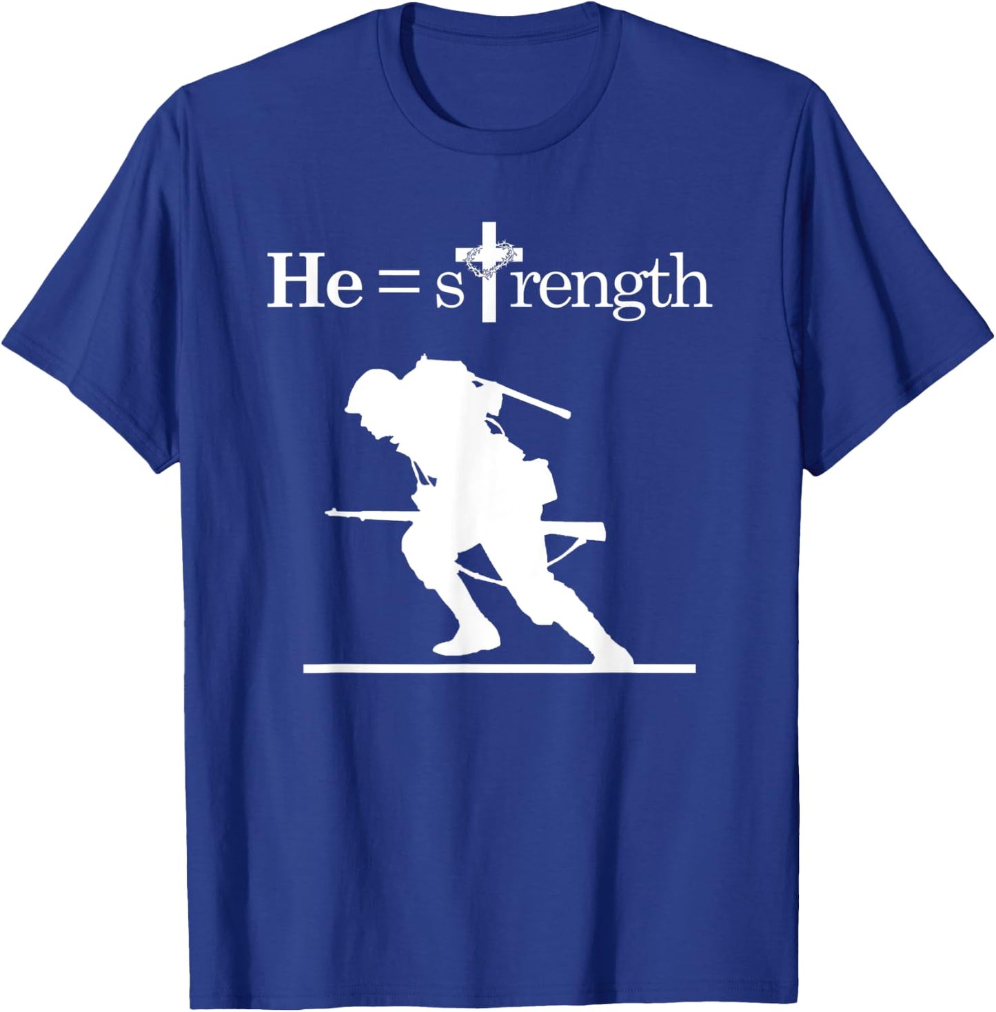 Christian Military Inspirational Quote Jesus Soldier T-Shirt - T-Shirt | Royal