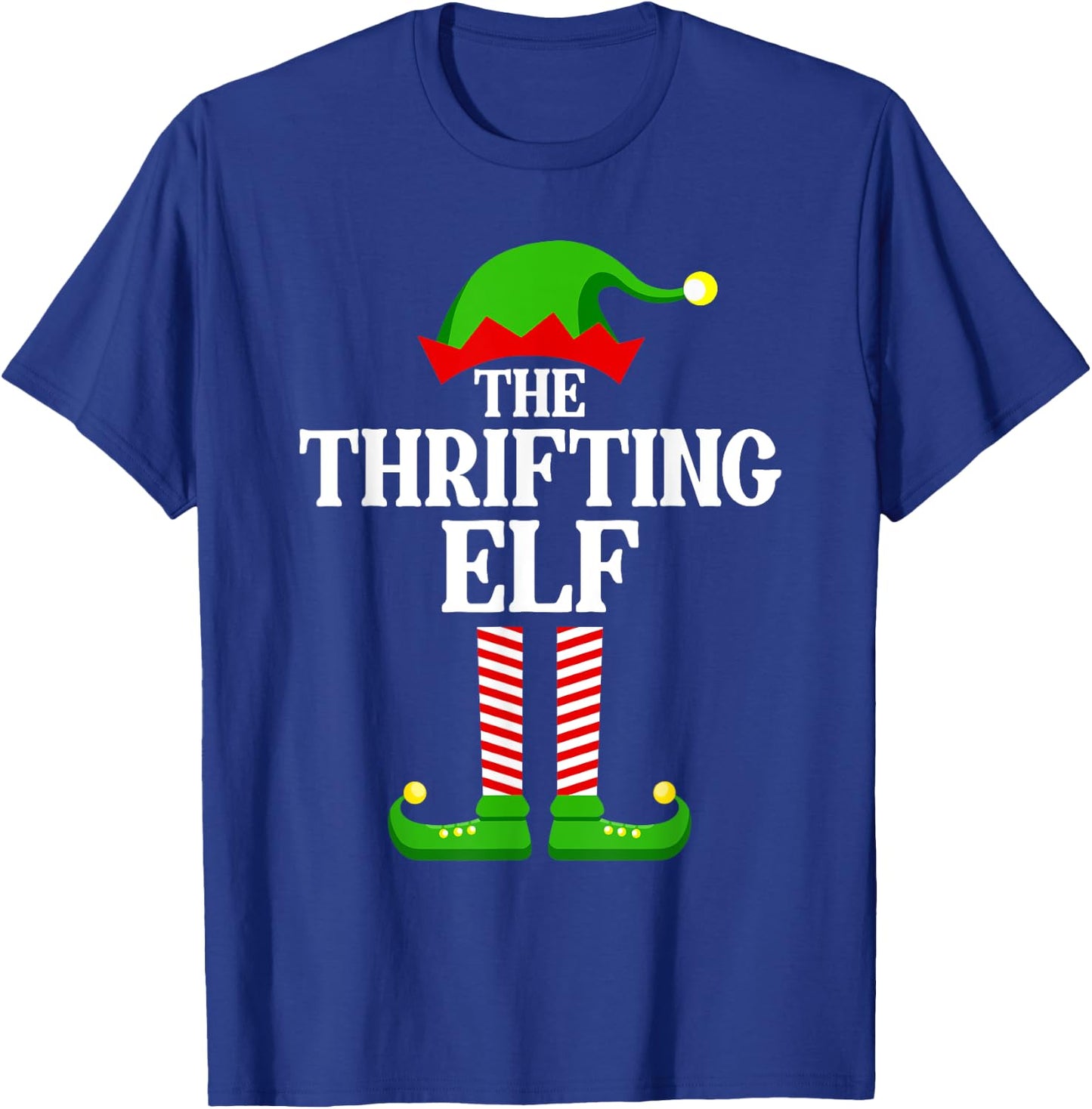 Thrifting Elf Family Matching Group Funny Christmas T-Shirt - T-Shirt | Royal