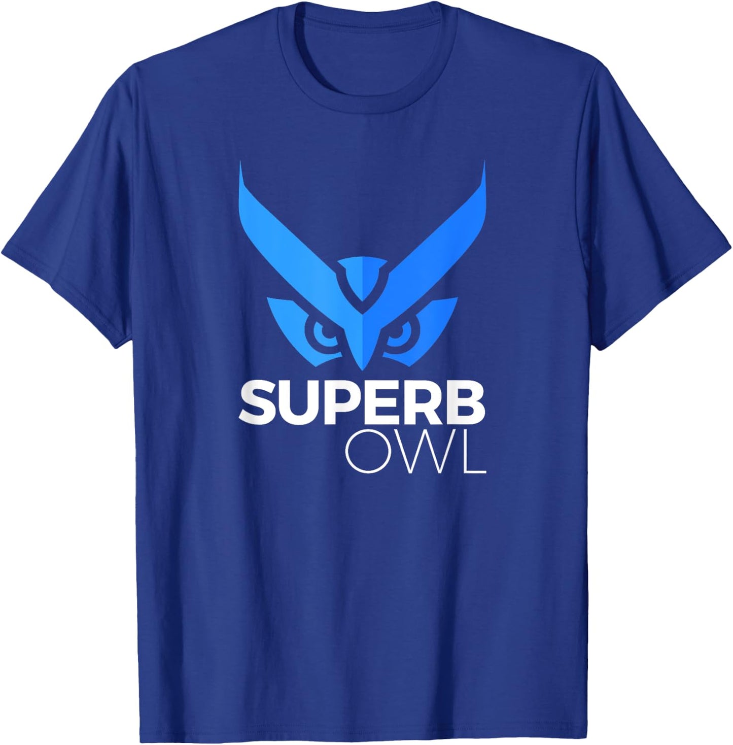 The Blue Superb Owl Logo Shirt - Owl Bird Shirt T-Shirt - T-Shirt | Royal