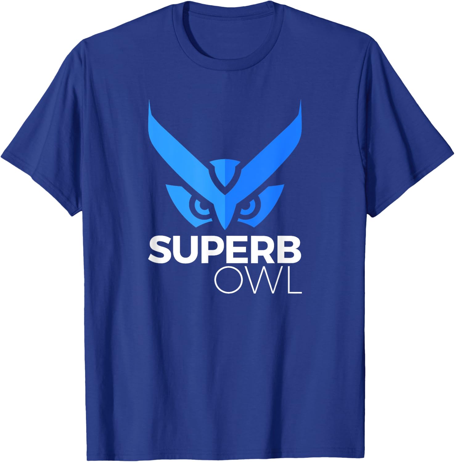 The Blue Superb Owl Logo Shirt - Owl Bird Shirt T-Shirt - T-Shirt | Royal
