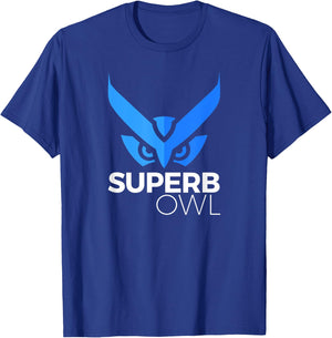 The Blue Superb Owl Logo Shirt - Owl Bird Shirt T-Shirt - T-Shirt | Royal
