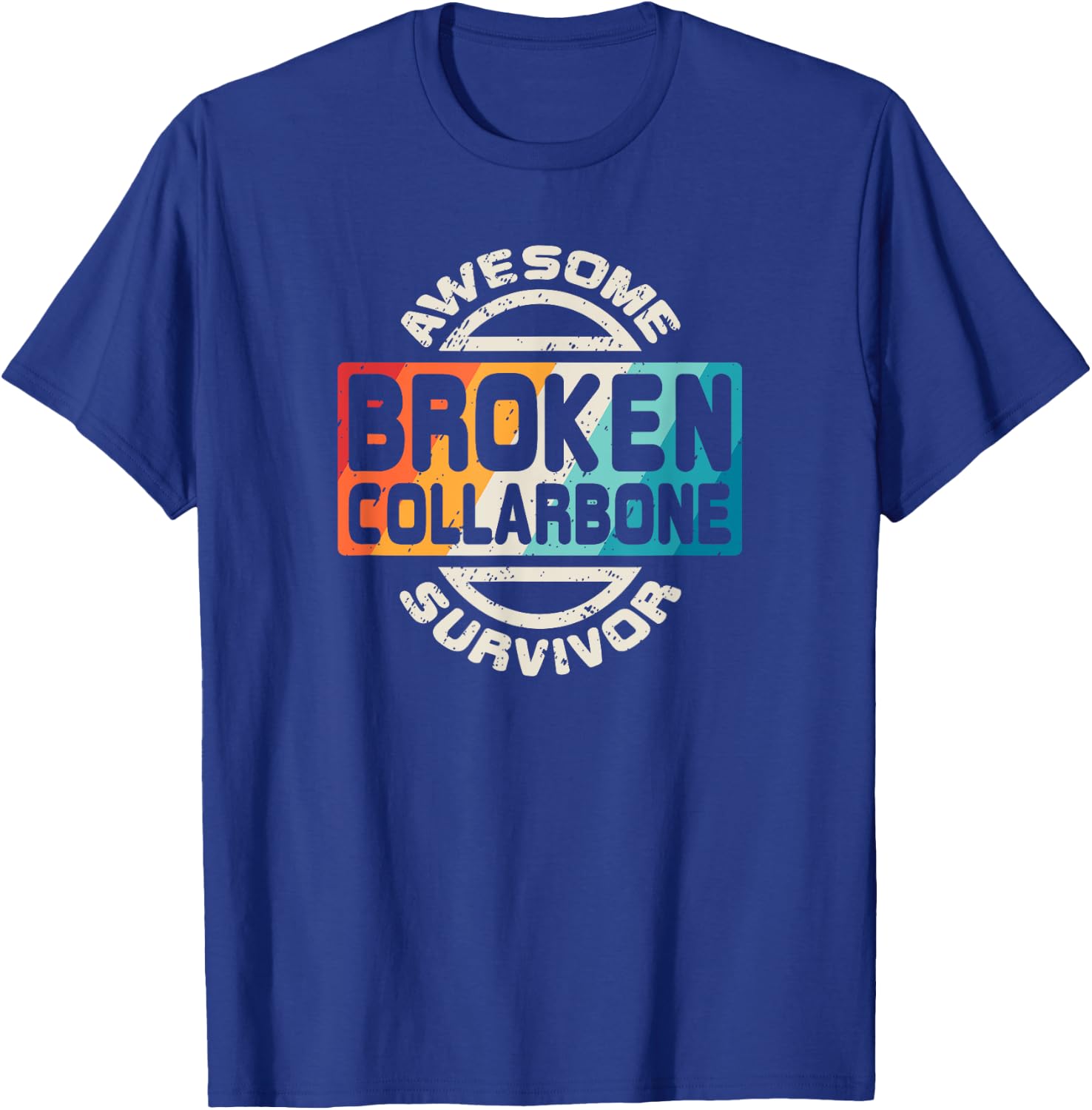 Broken Collarbone T Shirt Get Well Soon Retro Gift T-Shirt - T-Shirt | Royal