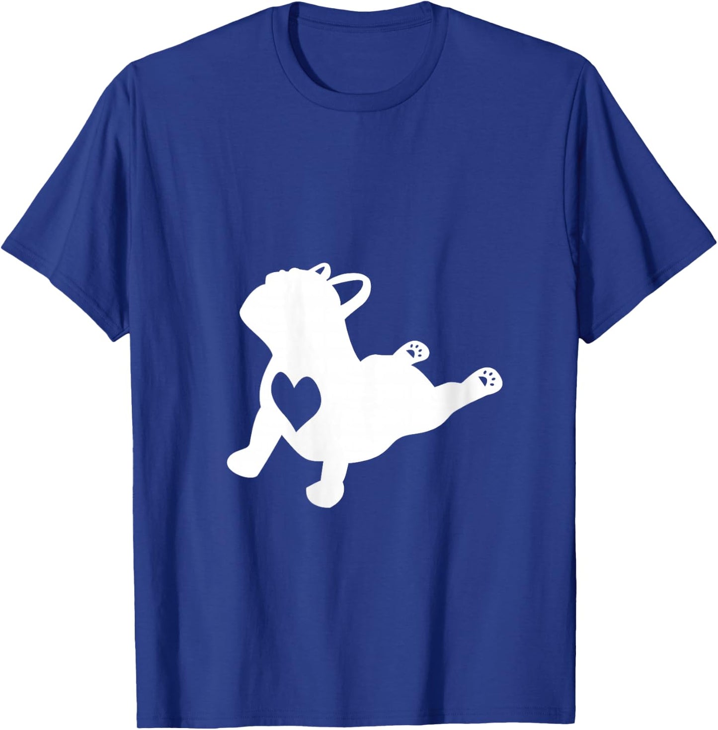 French Bulldog Yoga Pose Love Heart Frenchie V-Neck T-Shirt - T-Shirt | Royal
