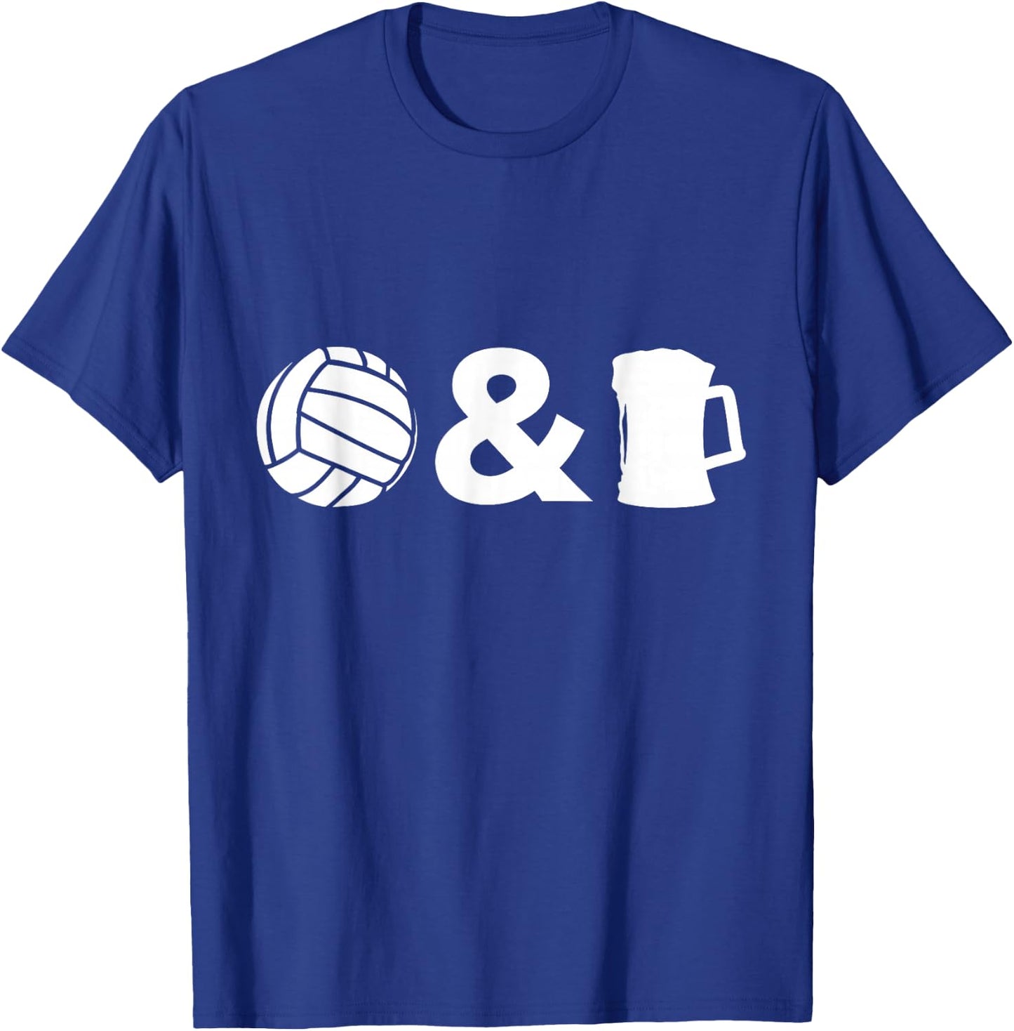 Funny Volleyball and Beer T Shirt Gift Drinker T-Shirt - T-Shirt | Royal