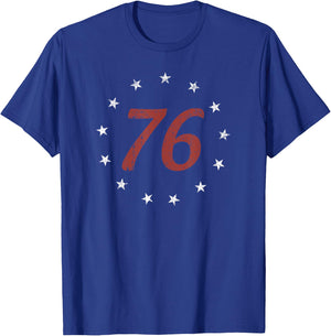 Retro 4th of July Independence Day The Spirit 76 T-Shirt - T-Shirt | Royal
