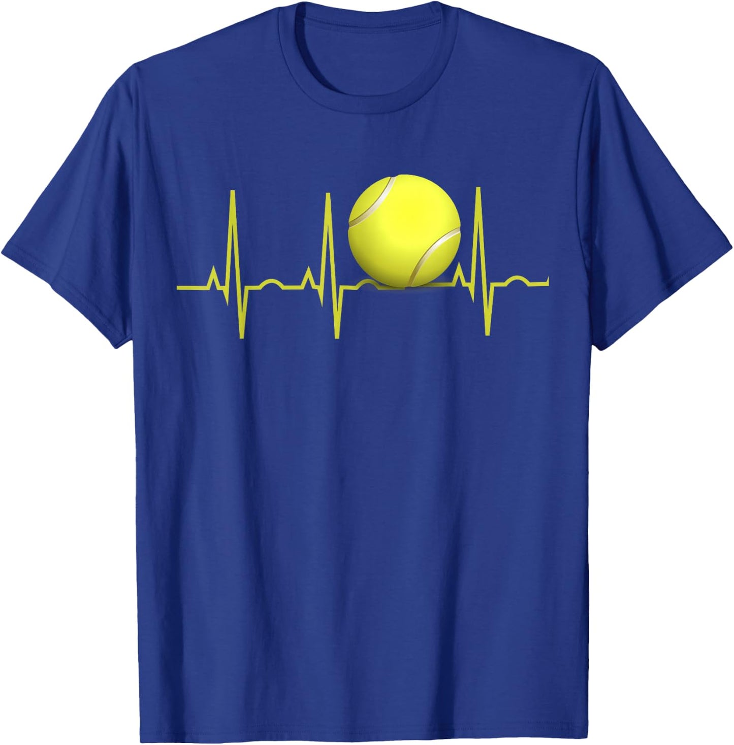 Kids Tennis Heartbeat Shirt Tennis for Players & Coaches 10 Heather Blue T-Shirt - T-Shirt | Royal