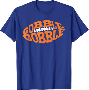 Gobble Gobble Football T-Shirt - T-Shirt | Royal