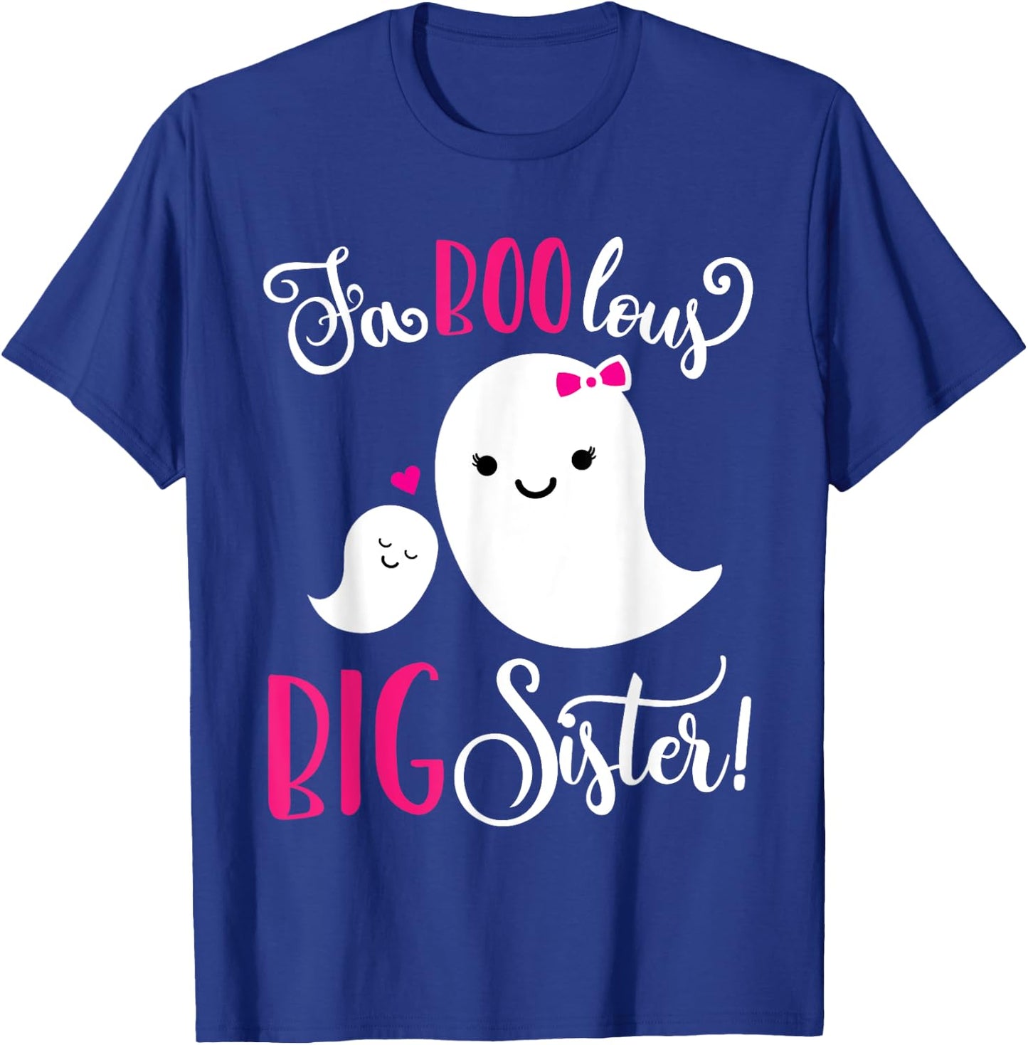 Big Sister Pregnancy Announcement Ghost Cute Halloween Girls T-Shirt - T-Shirt | Royal