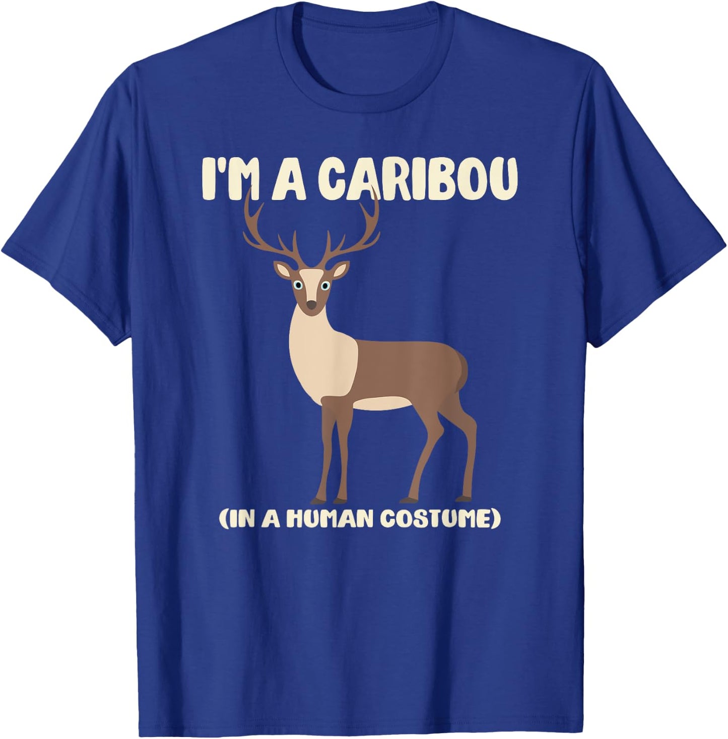 Caribou Human Costume Funny Caribou T-Shirt - T-Shirt | Royal