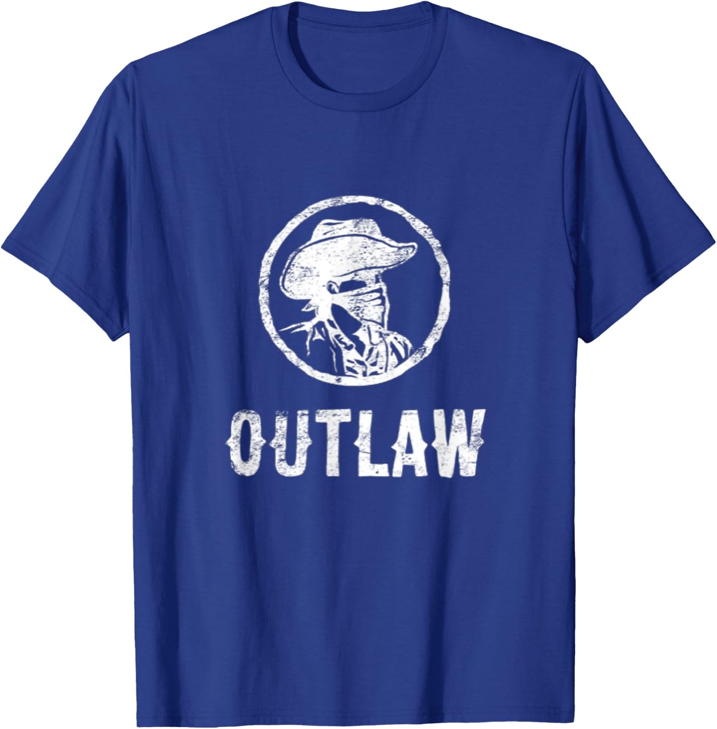 OUTLAW Old West fugitive rebels Renegades Western Style T-Shirt - T-Shirt | Royal