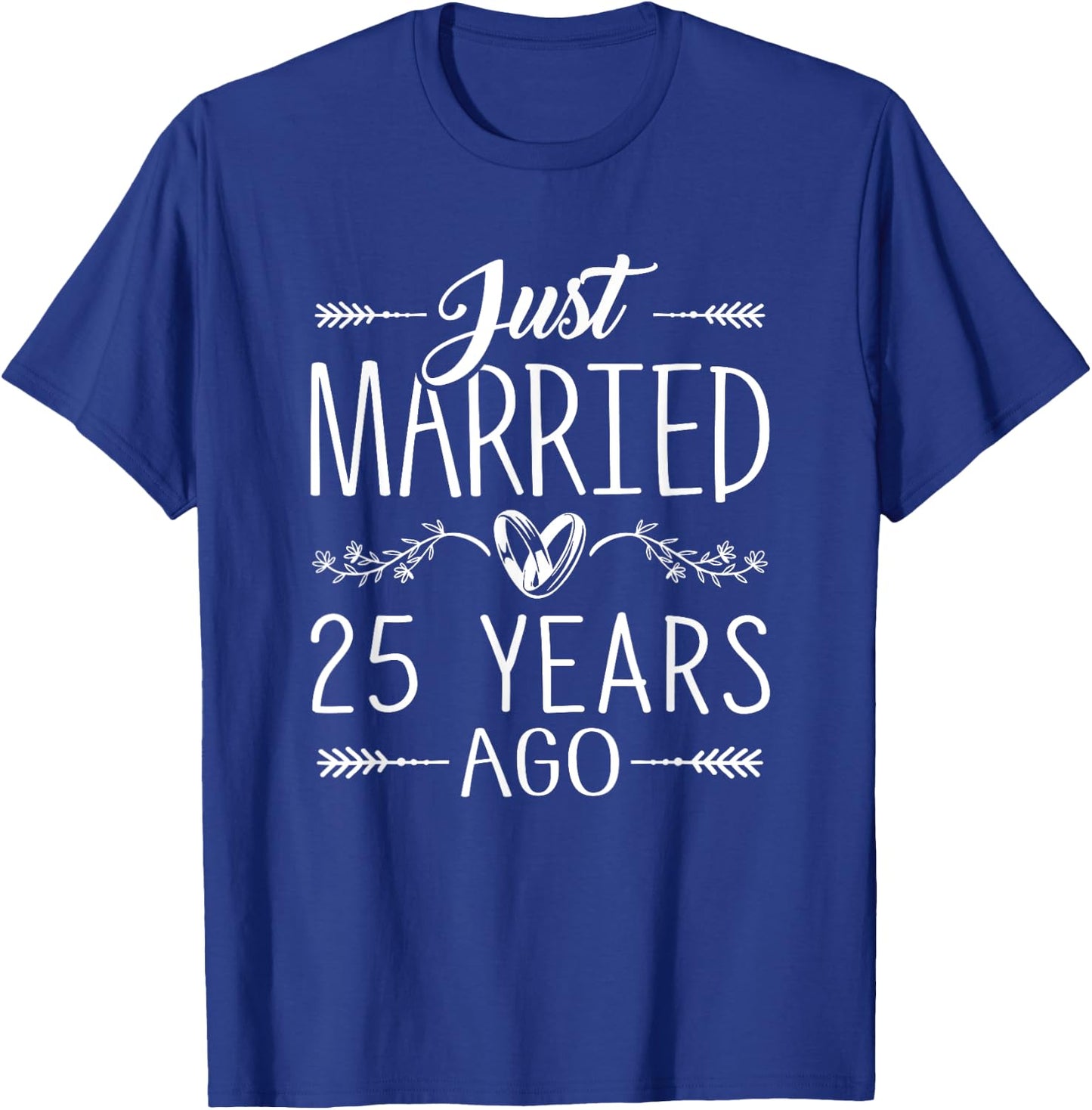 25th Wedding Anniversary Silver Anniversary Couple Matching T-Shirt - T-Shirt | Royal