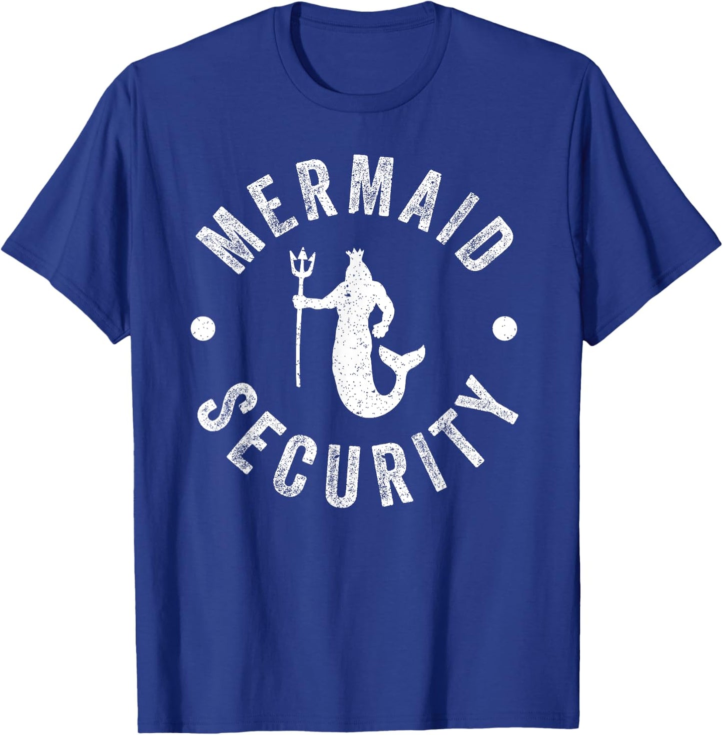 Mermaid Security Funny Swimming Costume T-Shirt - T-Shirt | Royal