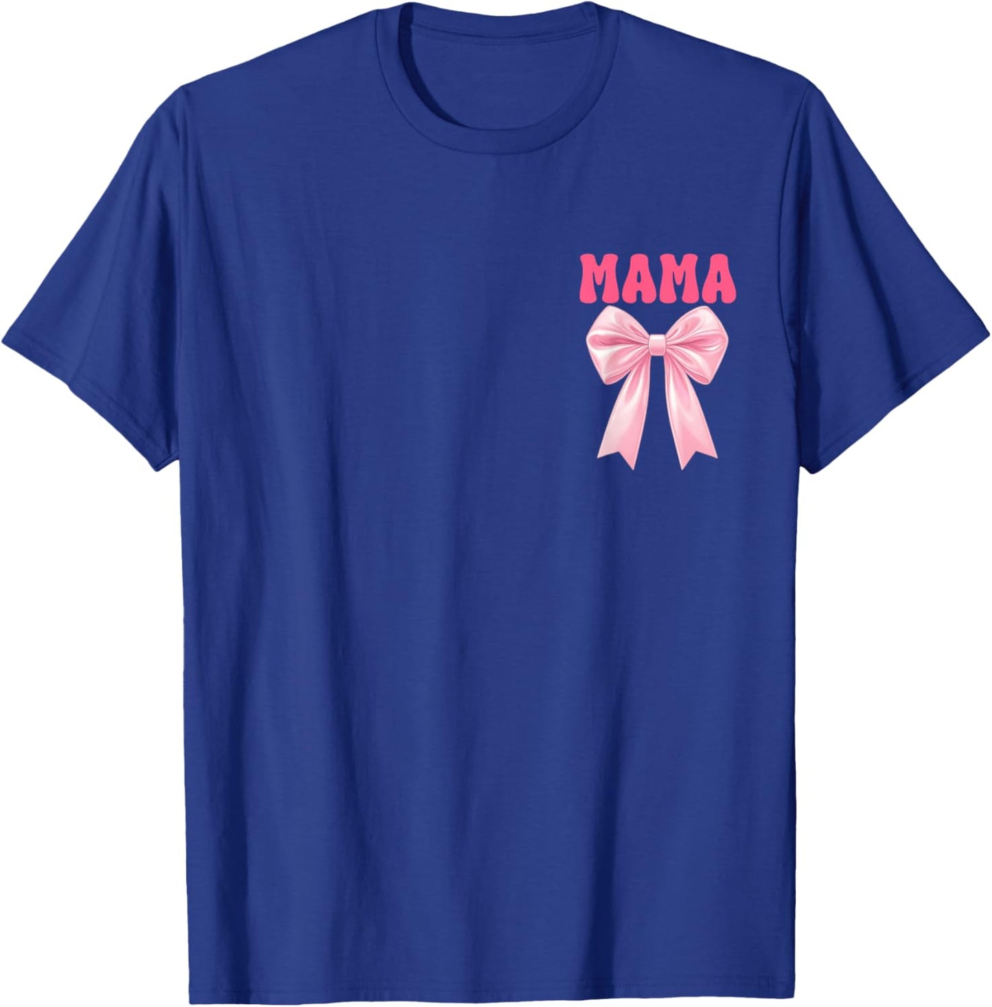 Mama Birthday Girl Matching Coquette Pink Bow T-Shirt - T-Shirt | Royal