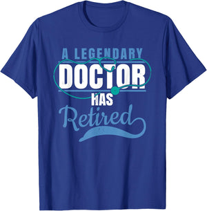 Retired Doctor Retirement Gift Shirt for Retiring Medical MD T-Shirt - T-Shirt | Royal