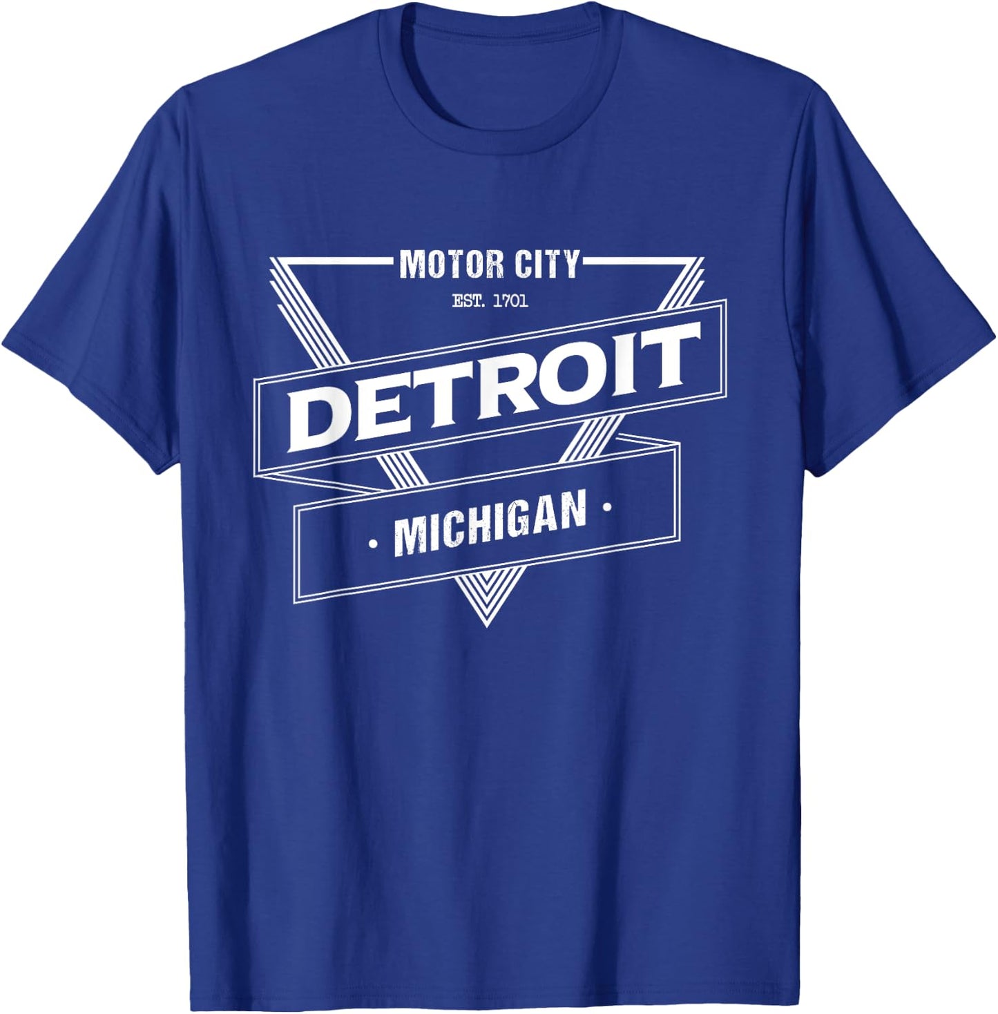 Motor City Detroit Michigan US Downotown Motown T-Shirt - T-Shirt | Royal