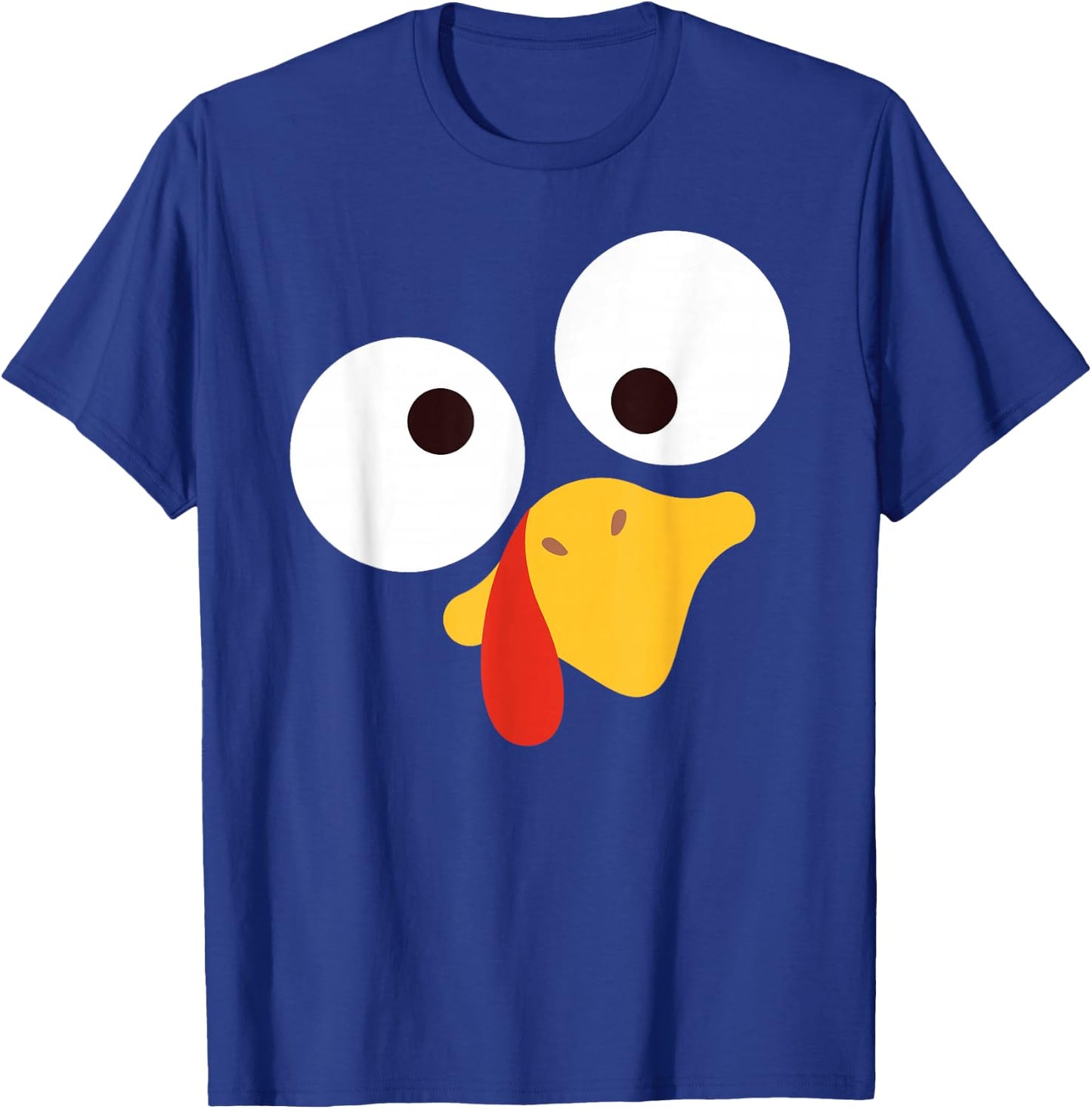 Turkey Face Pilgrim Costume Crazy Funny T-Shirt - T-Shirt | Royal