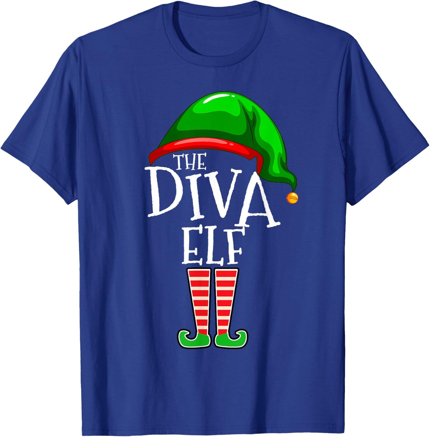 The Diva Elf Family Matching Group Christmas Gift Mom Wife T-Shirt - T-Shirt | Royal