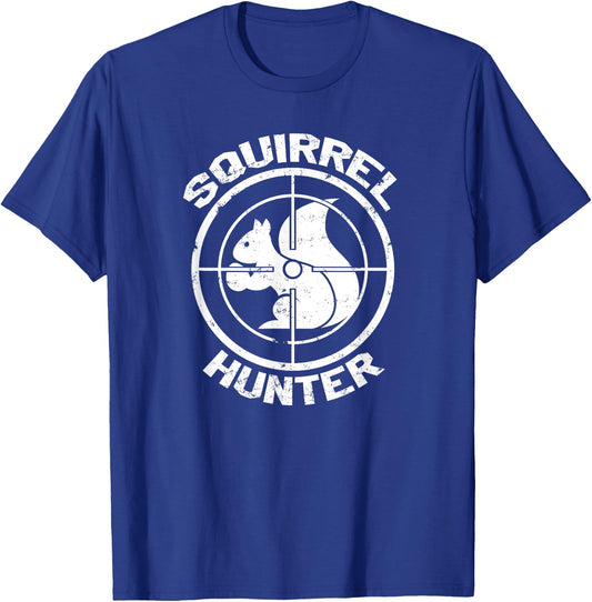 Funny Squirrel Hunter , Shooting Hunting, Zany Brainy T-Shirt - T-Shirt | Royal