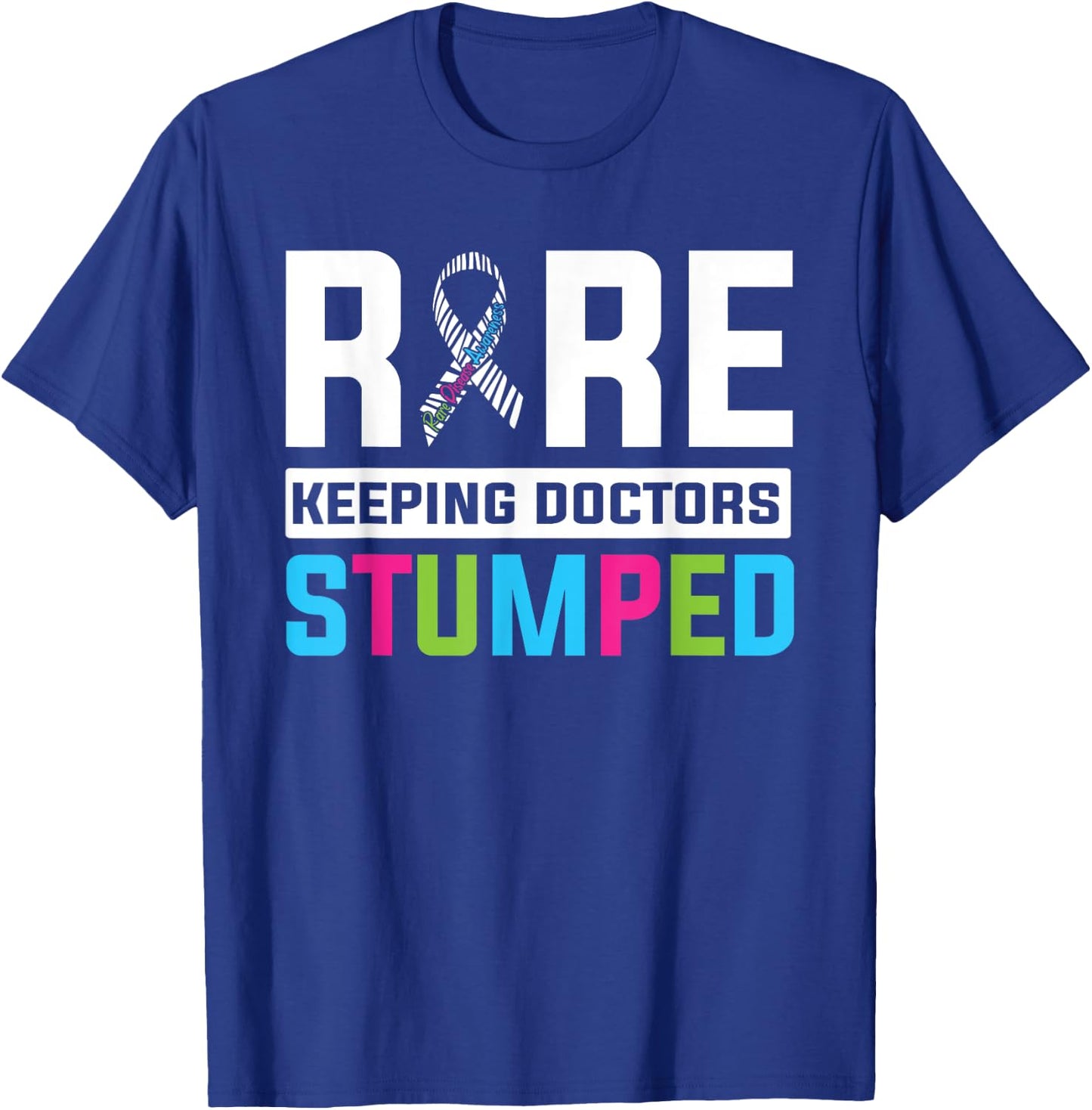 Rare Disease Awareness Day 2025 Rare Genes Zebra Ribbon T-Shirt - T-Shirt | Royal