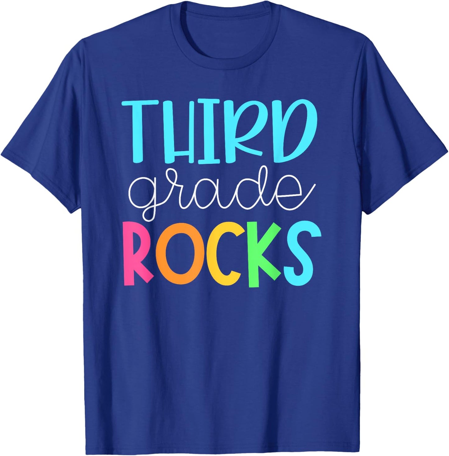 Third Grade Teacher Team Shirts - 3rd Grade Rocks T-Shirt - T-Shirt | Royal