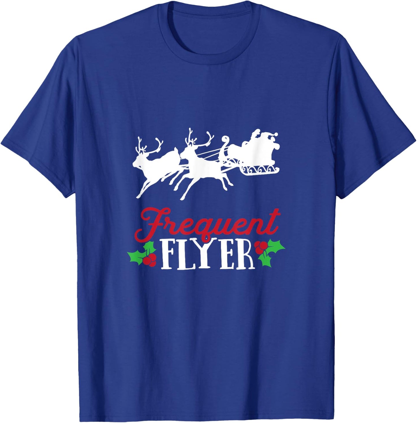 Funny Christmas Pajama Santa Frequent Flyer T-Shirt - T-Shirt | Royal