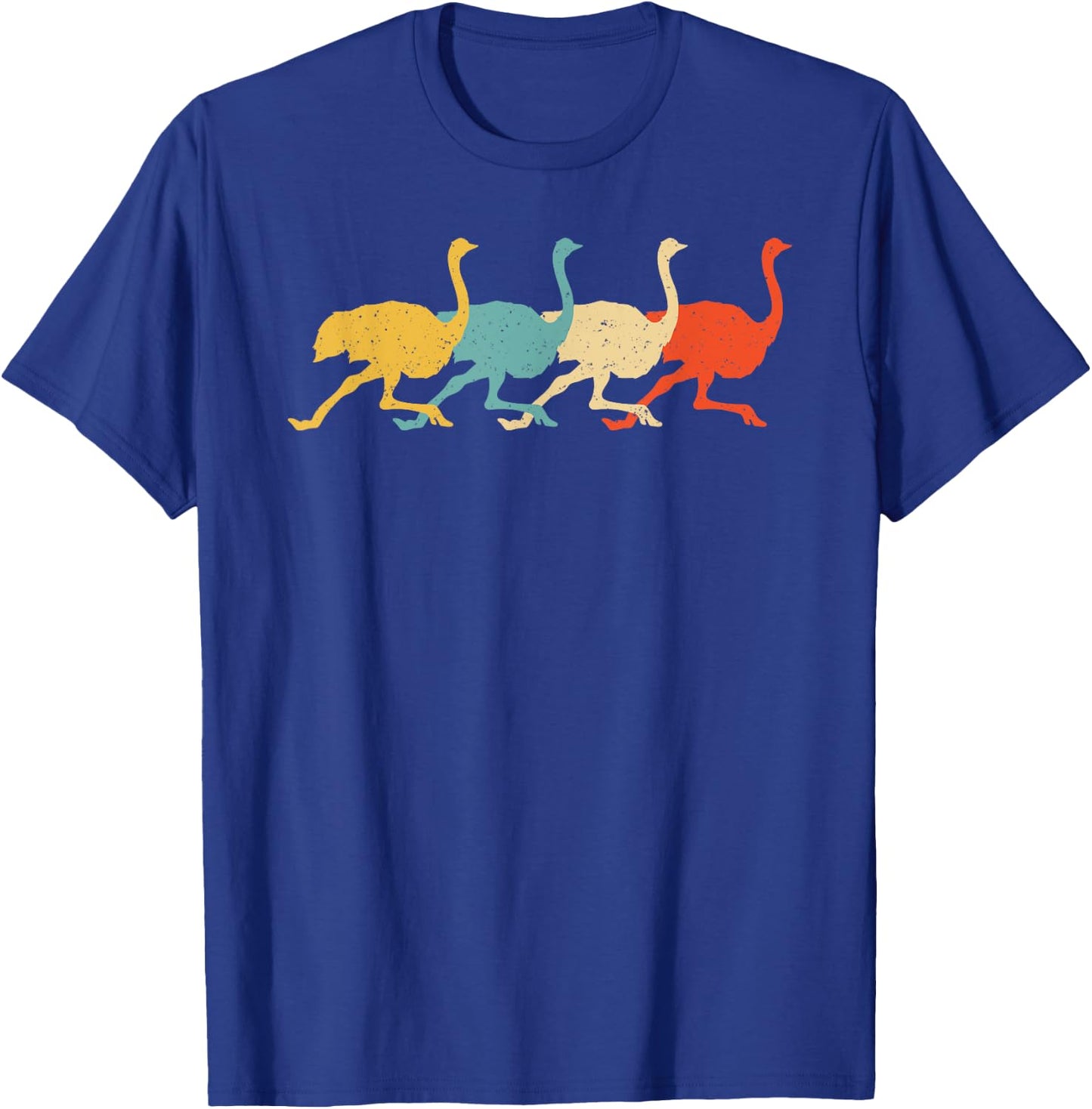 Cassowary Vintage Retro Ostrich Emu Bird Lover 60s 70s Gift T-Shirt - T-Shirt | Royal