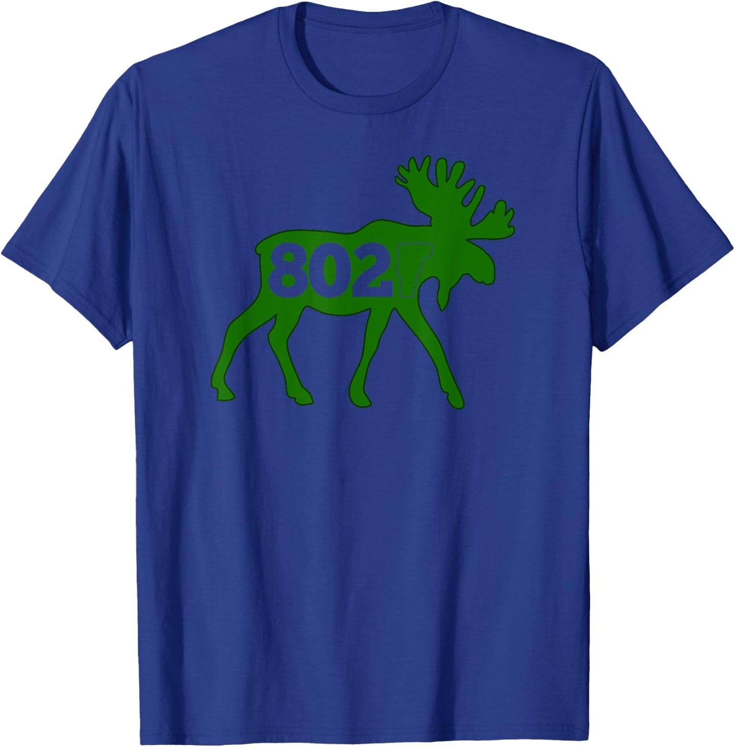 Vermont Moose 802 Vermont Green Mountain State T-Shirt - T-Shirt | Royal