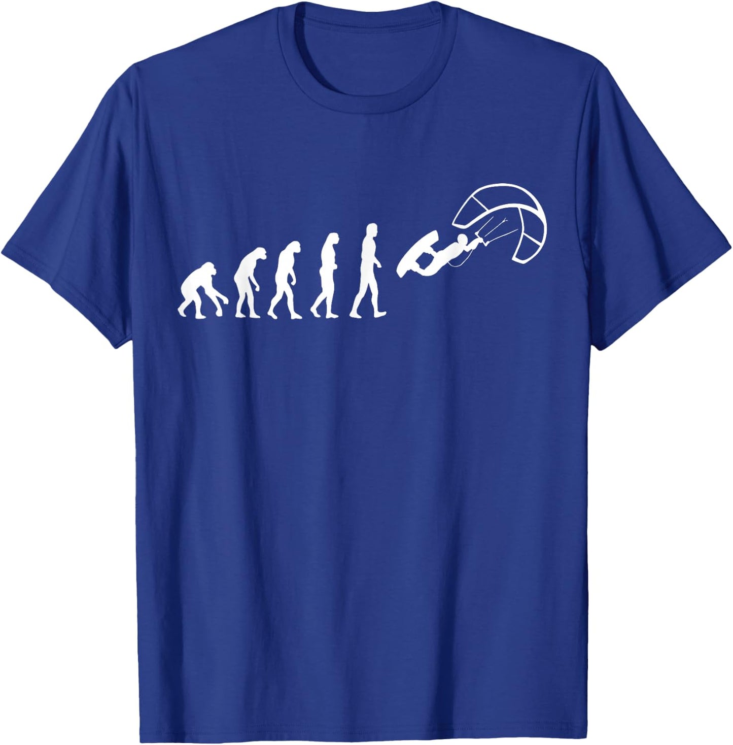 Funny Kitesurf Shirt - Kite Surfing Evolution Kite Boarding T-Shirt - T-Shirt | Royal
