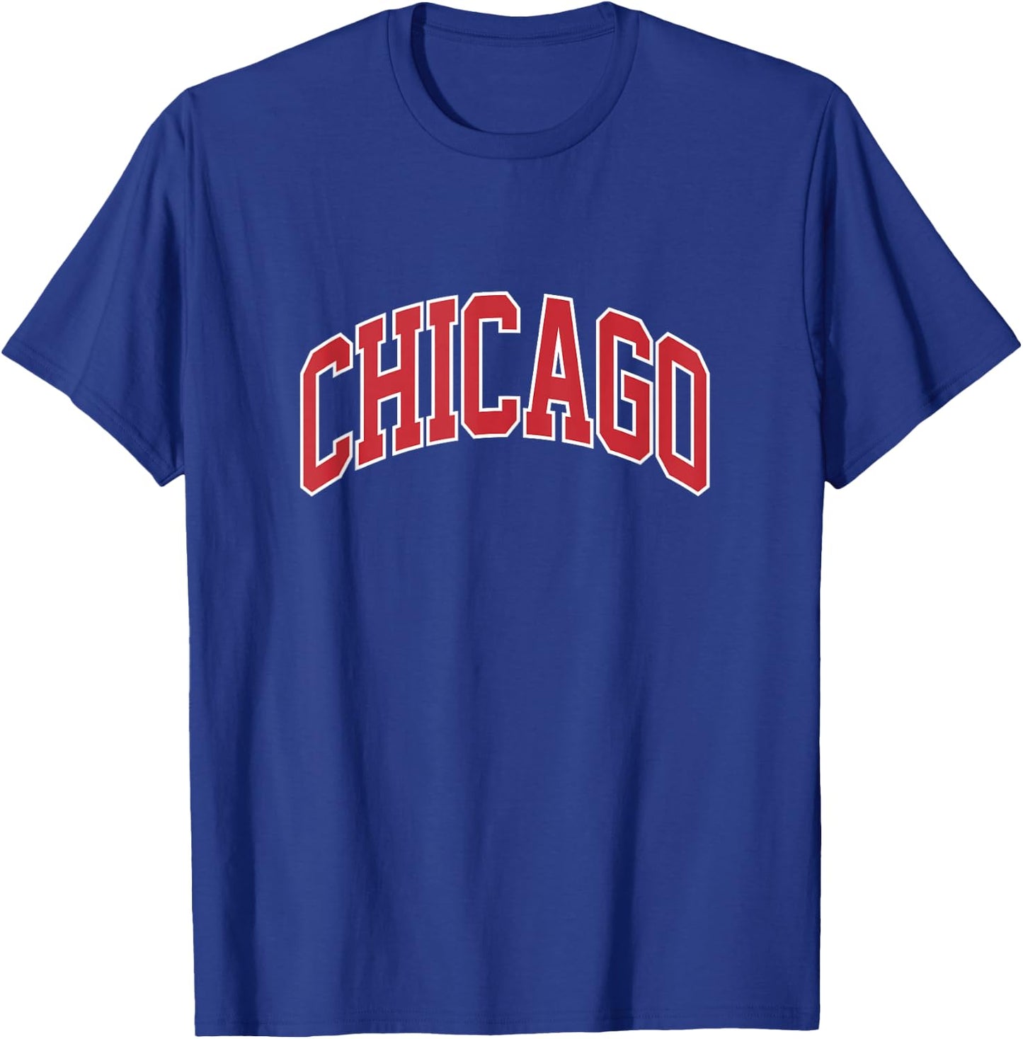 Retro Chicago Throwback Classic Chicago Men Women Red Blue T-Shirt - T-Shirt | Royal