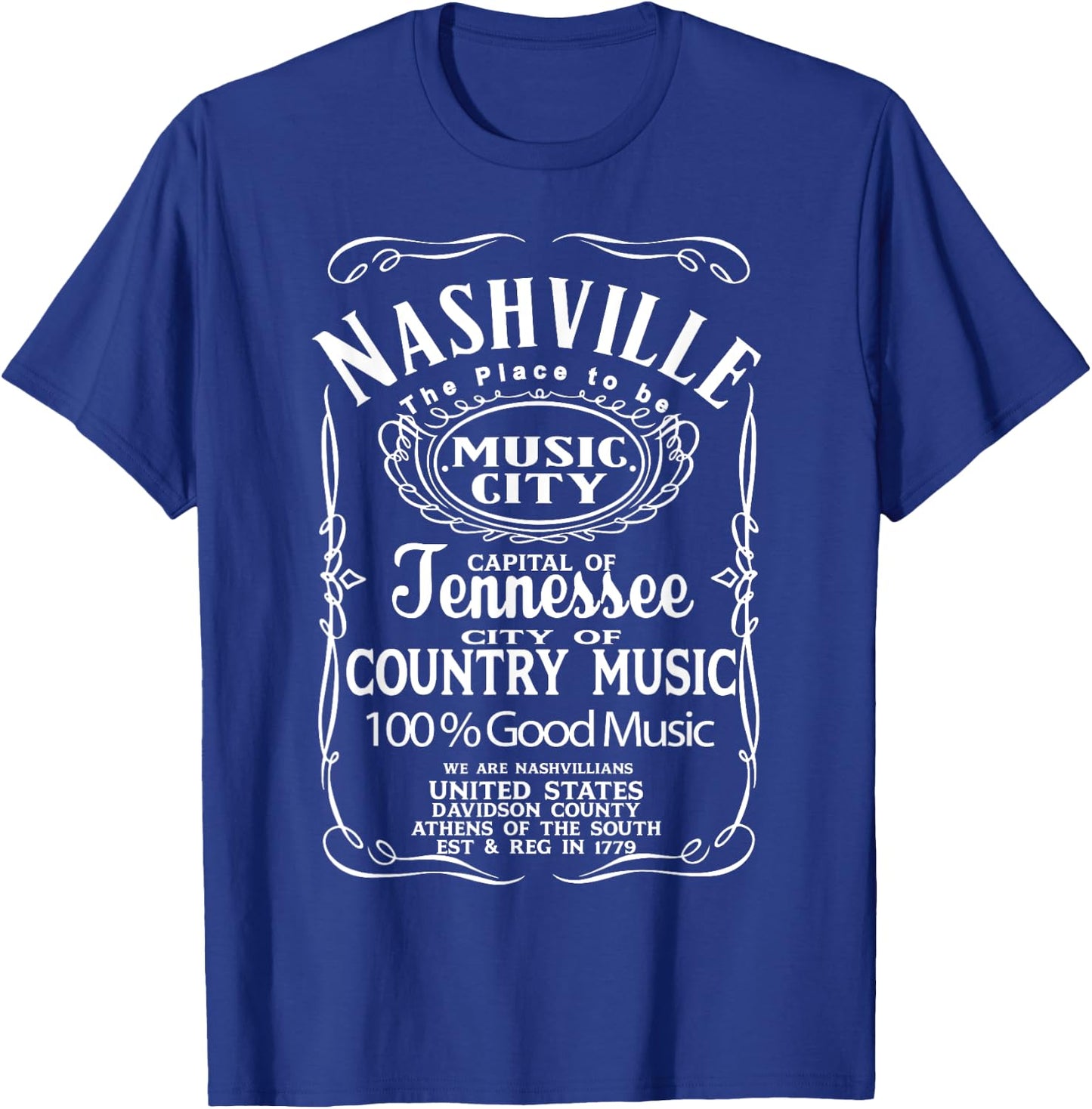 Nashville Tennessee Country Music City United States Outfit T-Shirt - T-Shirt | Royal
