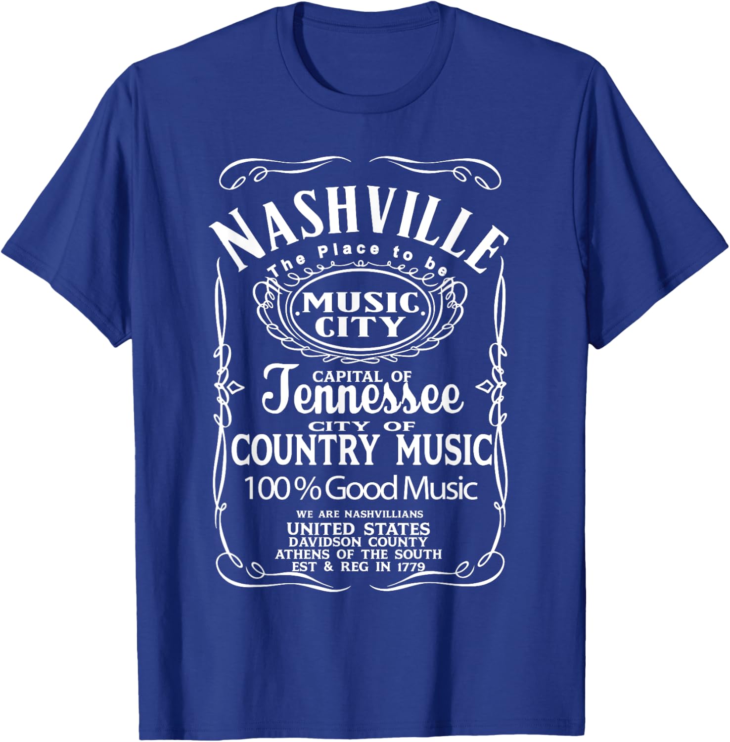 Nashville Tennessee Country Music City United States Outfit T-Shirt - T-Shirt | Royal