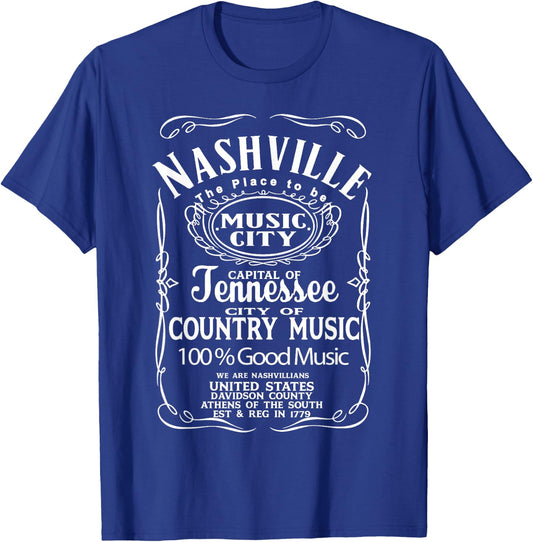 Nashville Tennessee Country Music City United States Outfit T-Shirt - T-Shirt | Royal