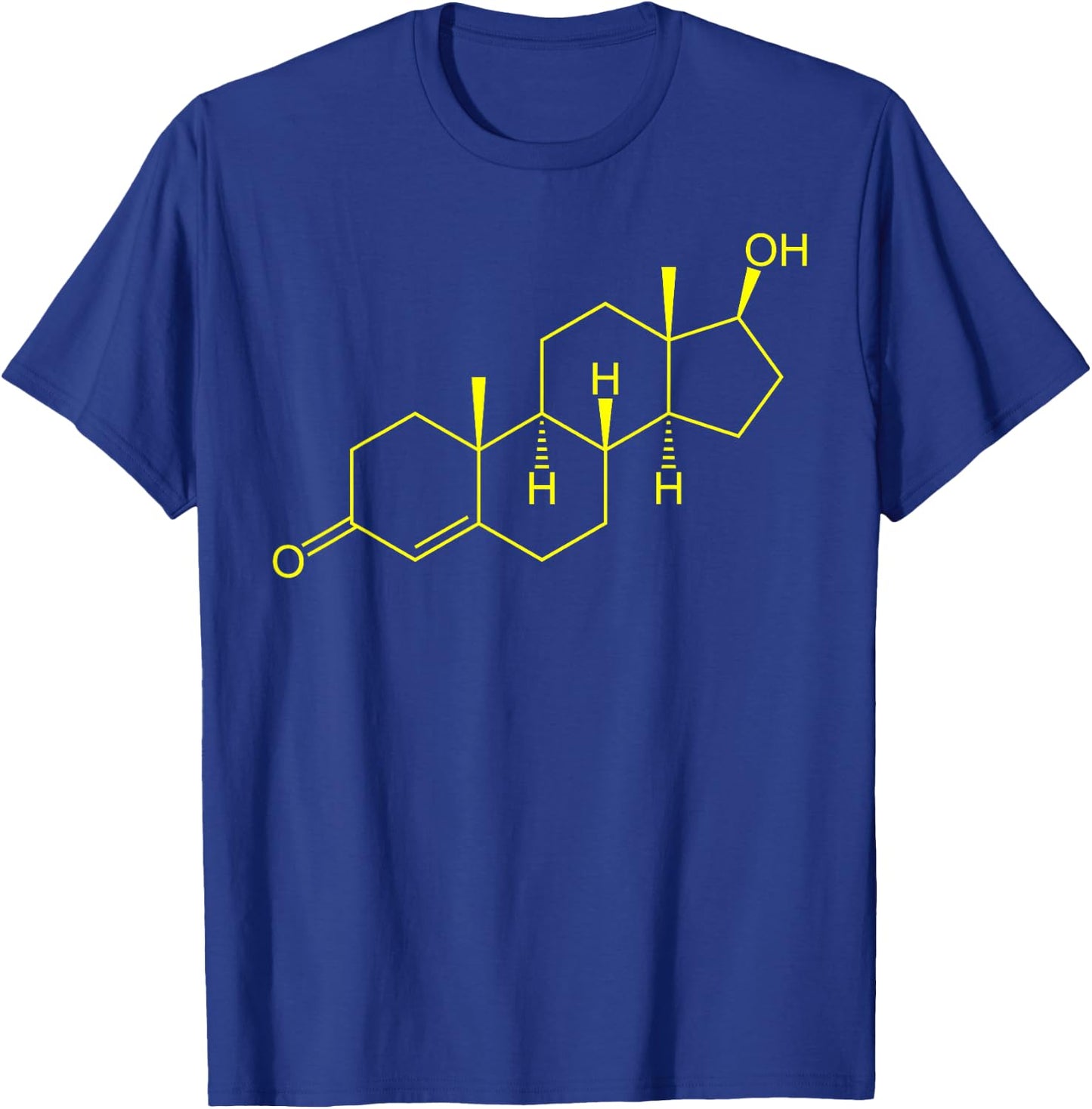 Testosterone Molecule Biology Science Bodybuilding Steroid T-Shirt - T-Shirt | Royal