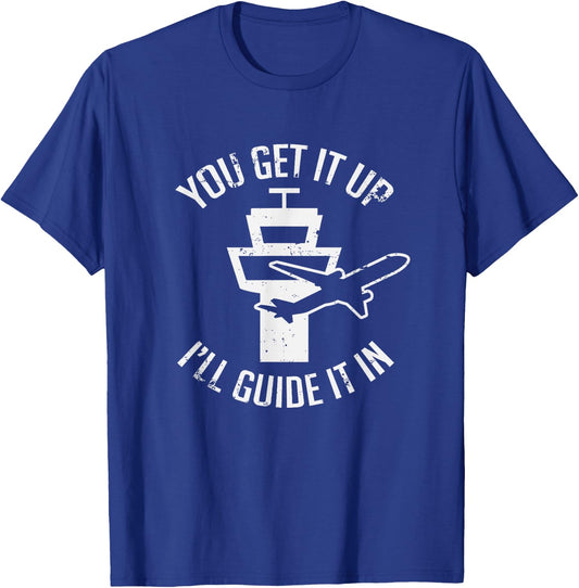 Funny Air Traffic Controller Sky Airplane Pilot T-Shirt - T-Shirt | Royal