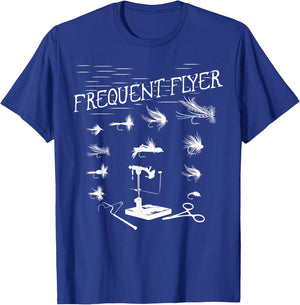 Fly Fishing Tying Funny Fisherman Christmas Fathers Day Gift T-Shirt - T-Shirt | Royal