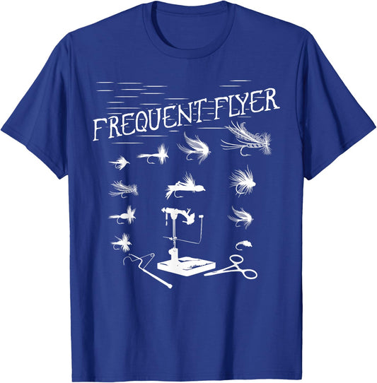 Fly Fishing Tying Funny Fisherman Christmas Fathers Day Gift T-Shirt - T-Shirt | Royal